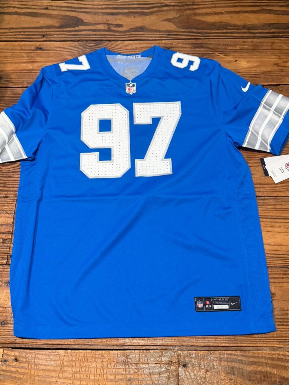 NEW Nike Detroit Lions Aidan Hutchinson #97 Jersey XL Blue 100% Authentic NWT